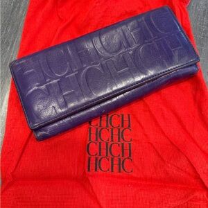 CH Carolina Herrera Leather American Wallet with Removable Coin Purse